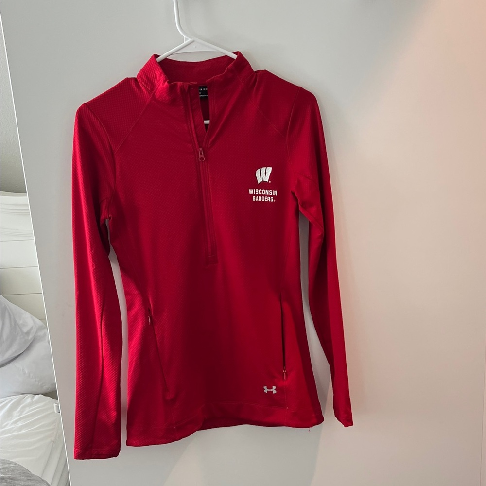 Wisconsin Badgers Under Armour Women's Half-Zip Sweatshirt